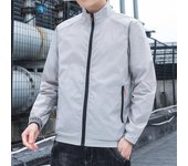 Chaqueta informal para hombre, chaqueta deportiva de primavera y otoño, de color liso, protección solar de verano para hombre XXXXL blanco