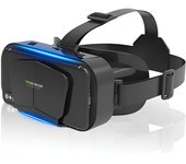 Diseño de panel de gafas VR Plug and Play Auriculares VR Experiencia panorámica 3D Ángulo de visión ultra amplio de 1080P para teléfonos inteligentes Lente óptica asférica negro