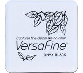 Encre Versafine - Tsukineko - Noir - 3 x 3 cm - Séchage rapide - Idéal pour petits travaux