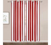 Cortinas de rayas verticales rojas y blancas para sala de estar, comedor, puerta de dormitorio, ventanas de balcón de lujo, tamaño personalizado 2x50W160H(CM)40x63in&Hook