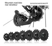 MUQZI Práctico rodamiento de bicicleta Jockey Wheel Universal a prueba de herrumbre resistente a la corrosión 11T negro