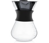 Cafetera manual de goteo con jarra de vidrio y filtro de acero inoxidable