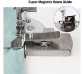 Guía de costura magnética, regla multifuncional, guía de costura, cinta métrica de costura de acero inoxidable, costura precisa para máquinas de coser 1PCS