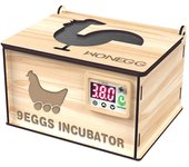 Incubadoras para huevos para incubar Incubadora de 9 huevos de madera DIY con control de temperatura Huevo de gallina US Plug marrón