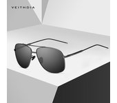 VEITHDIA Gafas de sol cuadradas polarizadas UV400 lentes accesorios gafas de sol para hombres/mujeres V2495 negro