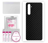 apgo Protective Skin Sticker for the back compatible with Realme X50 Pro Play, Wrap Film, Foil, Vinyl - Pattern Carbon Black