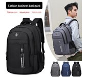 Mochila de tela Oxford con múltiples compartimentos para hombre: bolso informal para computadora portátil para actividades al aire libre, montañismo y desplazamientos. One Size azul