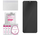 apgo Privacy Matte Hybrid protective glass compatible with Samsung Galaxy M23, flexible nano glass, great replacement for tempered glass, scratch-resi
