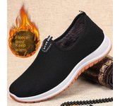 Zapatos acolchados de algodón para hombre, zapatillas de deporte con suela suave, gruesas y cálidas, con forro polar, de invierno, para hombre y mujer 39