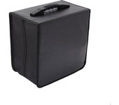Estuche para CD con capacidad para 520 discos, color negro, para viaje, fundas para discos y folletos.