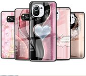 Funda de cristal con lazo Love para Xiaomi Poco X3 NFC 11 Lite 11T F3 M3 para Redmi Note 11 10 9 8 Pro 10S 9S 9A 9C Xiaomi Poco M3