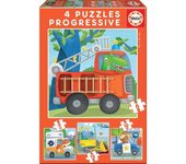Puzzle Progressif Animaux Sauvages - EDUCA - Moins de 100 pieces - Pour Enfant