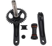 Juego de brazo de manivela para bicicleta de montaña, de aleación de aluminio, de disco único integrado y hueco. Juego de brazo de manivela para bicicleta de montaña con