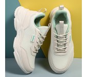 TUINANLE Zapatos deportivos de primavera para mujer, zapatillas blancas con cordones para caminar y correr, 4 colores 35 blanco