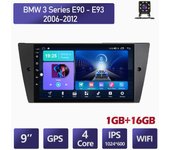 Radio multimedia con GPS para coche, reproductor de vídeo y Android de 2 Din para BMW Serie 3 E90 E91 E92 E93 2006-2012, unidad principal con WIFI, 1 + 16 GB 1+16GB