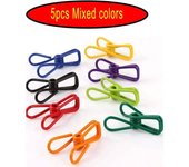 5 uds Mini Clip de sellado de bolsa portátil nuevo almacenamiento de cocina alimentos Snack sellado bolsa Clips sellador abrazadera herramienta de Metal accesorios de cocina