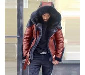Chaqueta de invierno para hombre, abrigo, chaqueta de piel, estilo Punk, compras, otoño, cuero y gamuza, ropa de piel sintética, 2021 L negro