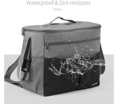 Bolsa de pañales insular, bolsa de mamá multifunción impermeable de gran capacidad para ropa de bebé, pañales negro