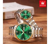 Reloj de marca OLEVS, reloj mecánico Simple resistente al agua, regalo para parejas para hombres y mujeres, reloj para hombres