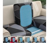 Enrejado cuadrado impreso sofá asiento cojín cubierta elástica sofá slipcovers para mascotas protector l forma anti-polvo lavable a máquina Back cushion cover