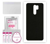 apgo Protective Skin Sticker for the back compatible with Xiaomi Redmi 9, Wrap Film, Foil, Vinyl - Pattern Matrix