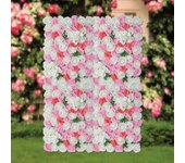 Simulación de pared de rosas, pared de fondo para decoración de bodas, pared de flores simulada para decoración de ventanas de centros comerciales, pared de césped con plantas verdes blanco