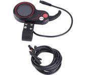 Panel de control manual del velocímetro 2 en 1 con acelerador de pulgar para bicicleta eléctrica y scooter