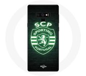 Coque Samsung Galaxy Note 9 scp sporting portugal lumineux fond noir