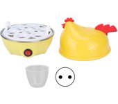 Cocedor de huevos eléctrico multifunción con forma de pollo, capacidad para 7 huevos, apagado automático.