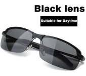 Gafas de visión nocturna antideslumbrantes para conducir, gafas de sol polarizadas para hombre, gafas fotocromáticas para conductor negro