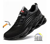 Zapatos de seguridad livianos, botas con punta de acero, zapatillas de seguridad para el trabajo antiperforación para hombre, zapatos de construcción antiperforación, regalo para el esposo 37