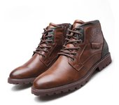 Nuevas botas cortas con cremallera para hombre, botas altas de cuero para otoño e invierno con herramientas para el desierto 39