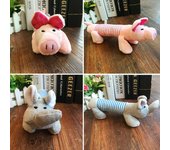 Juguetes interactivos de peluche para mascotas Squeaker Quack Sound Chew Toy Pig
