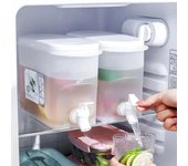 Jarra de agua fría de gran capacidad de 3,5 l, hervidor frío con grifo en el refrigerador, dispensador de bebidas heladas, refrigerador y grifo