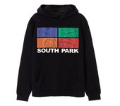Sudadera con capucha South Park para hombre con bloques de color L negro