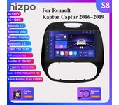 8G+128G Carplay 4G-LTE 2din Android Autoradio para Renault Kaptur Captur 2016-2019 Coche Multimedia Estéreo GPS Navi Audio Video BT SWC Pantalla Inteligente HC1 4Core 1G 32G