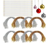 100 Uds 20cm nuevas cuerdas de poliéster para colgantes de Navidad árbol de Navidad herramienta de etiqueta de bola de Navidad accesorios de adorno de gota de Navidad 20cm