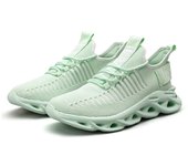 Zapatillas de Deporte Transpirables para Hombres Zapatos de Entrenador de Tenis Althletic Zapatos de Gimnasio Ultraligeros Deportes para Correr al Aire Libre Zapatos para Correr con Cordones Casuales 46 blanco