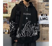 Sudadera con capucha informal de invierno para hombre, sudadera cálida de manga larga, abrigo, chaqueta, suéter M