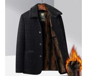 Abrigos de lana para hombre Gabardina informal de negocios para hombre Abrigo de invierno con interior de lana Abrigo de lana de otoño e invierno para hombre M