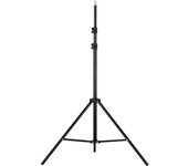Soporte de luz con trípode de metal ajustable Max. Altura 2M/6,6 pies con tornillo de 1/4 de pulgada para estudio de fotografía negro