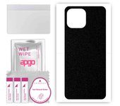apgo Protective Skin Sticker for the back compatible with Xiaomi 11 Youth Edition, Wrap Film, Foil, Vinyl - Pattern Matte Black
