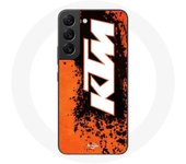 Funda para Samsung Galaxy S21 FE KTM Logo fondo blanco naranja