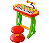 RiZKiZ Teclado para niños totalmente funcional, piano, micrófono, musical, educativo, edad objetivo: 3 años, función de apagado automático, juego de teclado, juguete, niños