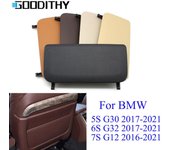 Reemplazo del Panel de la cubierta del bolsillo del almacenamiento del cuero del respaldo del asiento del coche para BMW 5 6 7 G30 G31 G32 G11 G12 2016 2017 negro