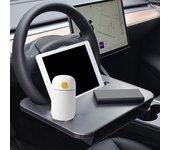 Soporte de mesa para automóvil, soporte para volante, soporte para computadora portátil, mesa para comer, trabajar, carrito, bebidas, alimentos, café, bandeja para productos negro