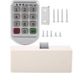 Cerradura con código para puerta de gabinete, teclado numérico con contraseña inteligente y digital, panel de plástico ABS negro