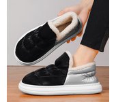 Zapatos de invierno para hombre, zapatillas planas informales, mocasines sin cordones para hombre 6.5 negro