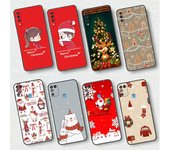 Funda navideña con dibujos animados para Samsung Galaxy A50, A20e, A70, A10, A40, A20s, A10s, M30s, M23, M51, M31s, color negro Samsung A50
