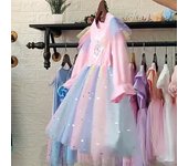 Vestidos diarios para niñas pequeñas, disfraz de princesa unicornio con lentejuelas de manga larga, tutú para fiesta, regalo de Navidad de 3 a 10 años, novedad de primavera y otoño de 2024 100 color rosa